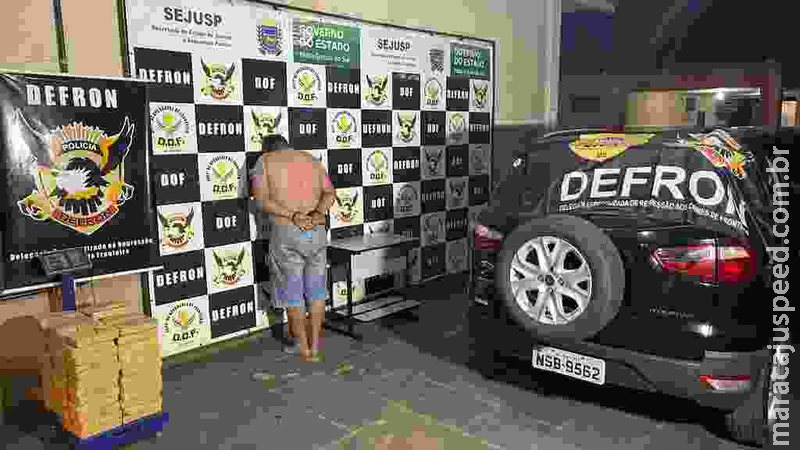 Traficante escondia cocaína em caixas de cigarro e acaba preso na fronteira de MS