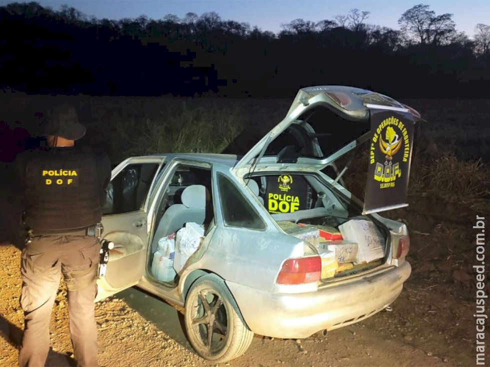 Veículo carregado com 400 quilos de maconha é apreendido na MS-384 em Bela Vista 