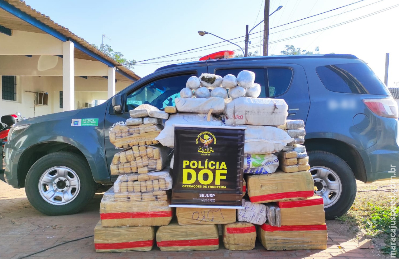 Veículo carregado com mais de 400 quilos de maconha foi apreendido pelo DOF durante a Operação Hórus