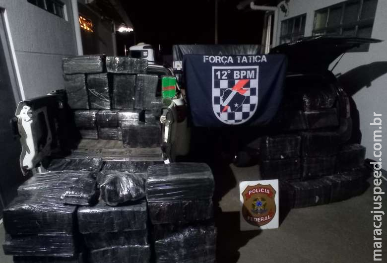 Veículos são apreendidos com mais de 1,5 tonelada de drogas