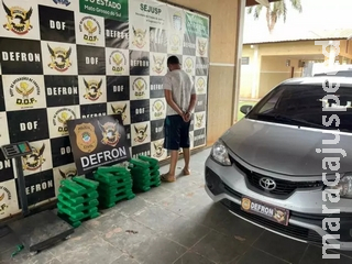DEFRON prende receptador de carros roubados, recupera automóvel e apreende 54 quilos de maconha em Ponta Porã