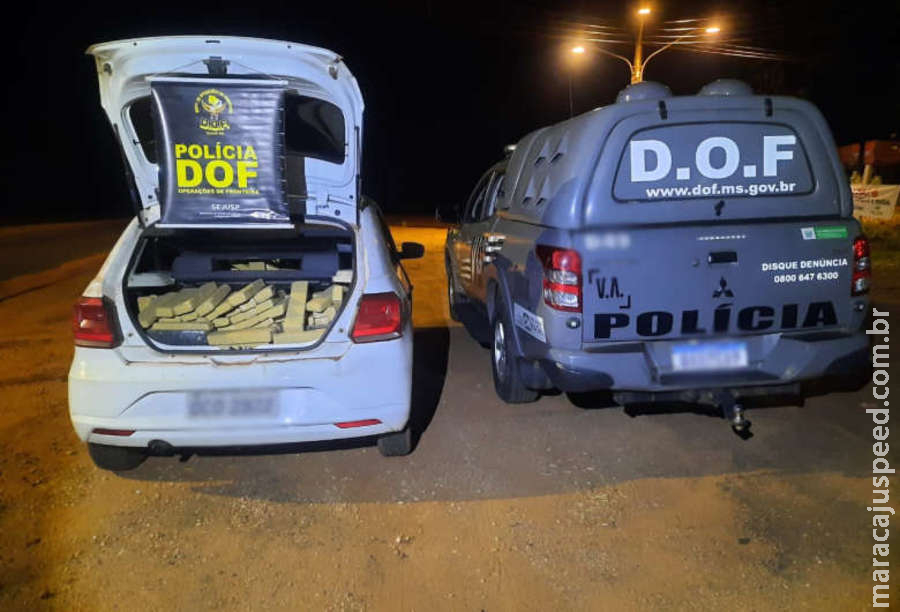 DOF apreende veículo com quase 400 quilos de maconha na MS-164 DOF apreende veículo com quase 400 quilos de maconha na MS-164