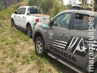DOF recupera em área rural de Ponta Porã, camionete roubada em MG DOF recupera em área rural de Ponta Porã, camionete roubada em MG