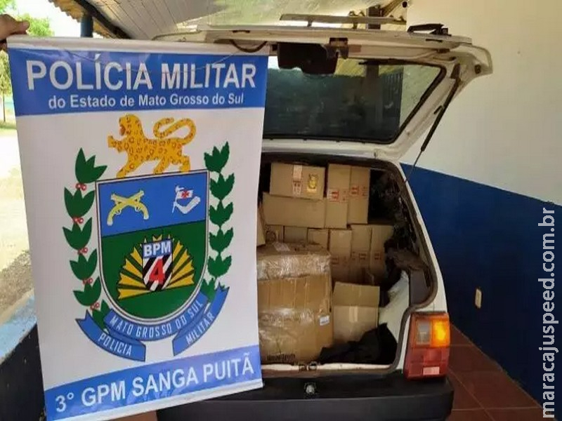 Durante Operação Fronteiras Integradas II, PM apreende produtos de contrabando Durante Operação Fronteiras Integradas II, PM apreende produtos de contrabando