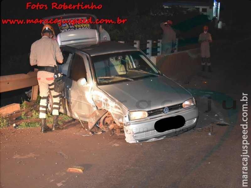 Maracaju: Bombeiros atendem ocorrência de acidente em minianel rodoviário, mas condutor desapareceu