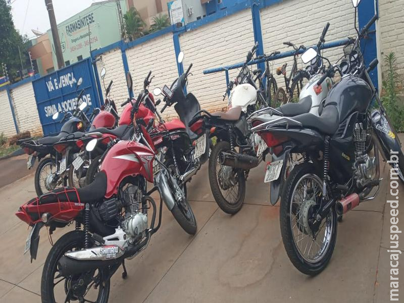 Maracaju: Polícia Militar apreende nove motocicletas e um veículo durante fim de semana movimentado