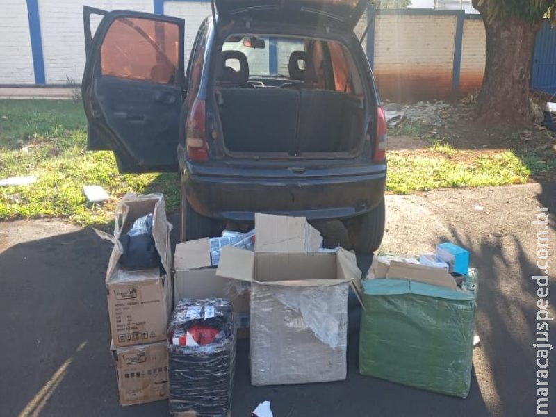 Maracaju: Polícia Militar apreende produtos oriundos do descaminho e contrabando Maracaju: Polícia Militar apreende produtos oriundos do descaminho e contrabando