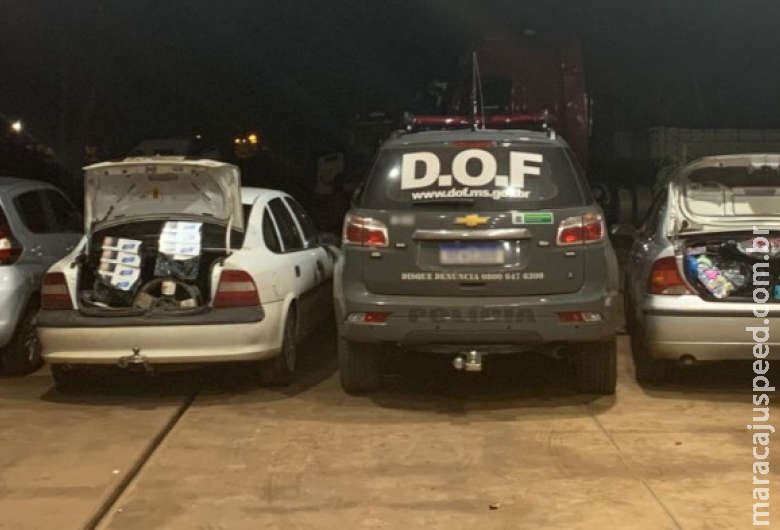 Polícia intercepta comboio de veículos com carga de produtos ilegais avaliada em R$ 318 mil
