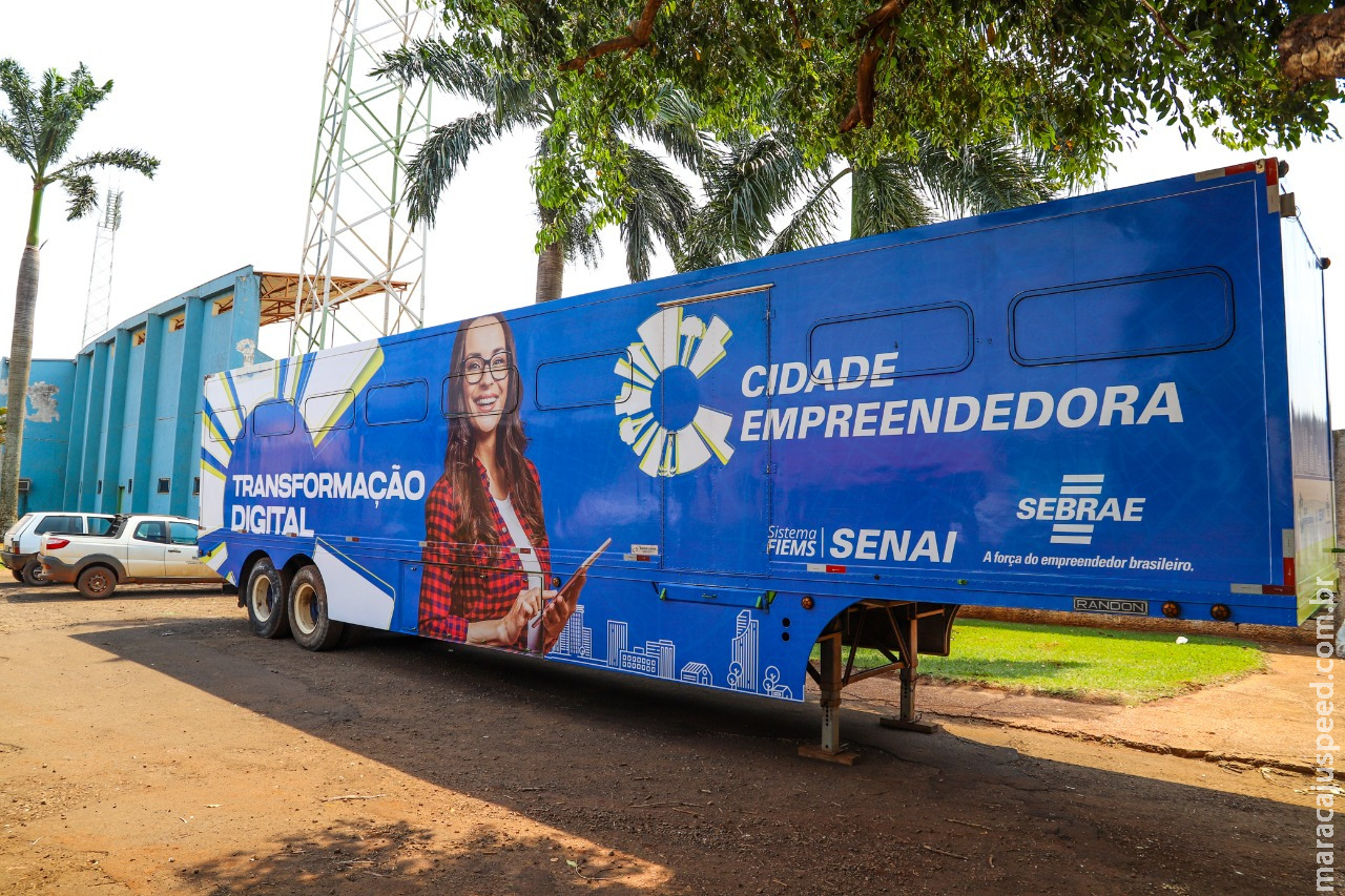 Programa Cidade Empreendedora oferece cursos em unidades móveis bem equipadas, para população maracajuense