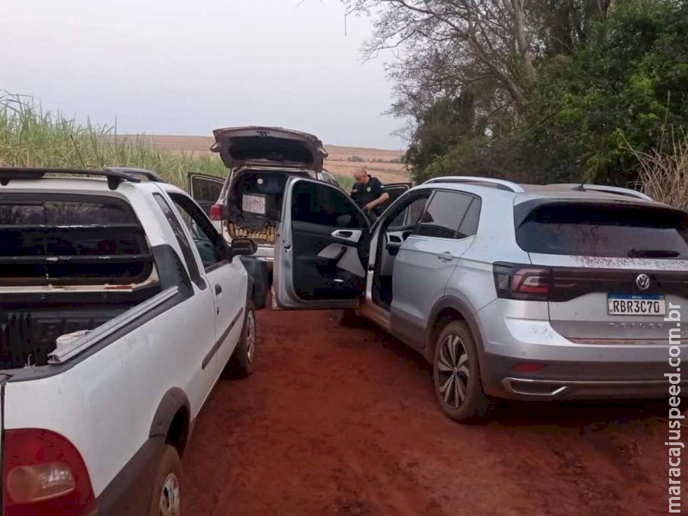 Traficantes fogem e deixam para trás 3 veículos, um deles "recheado" de droga em Rio Brilhante