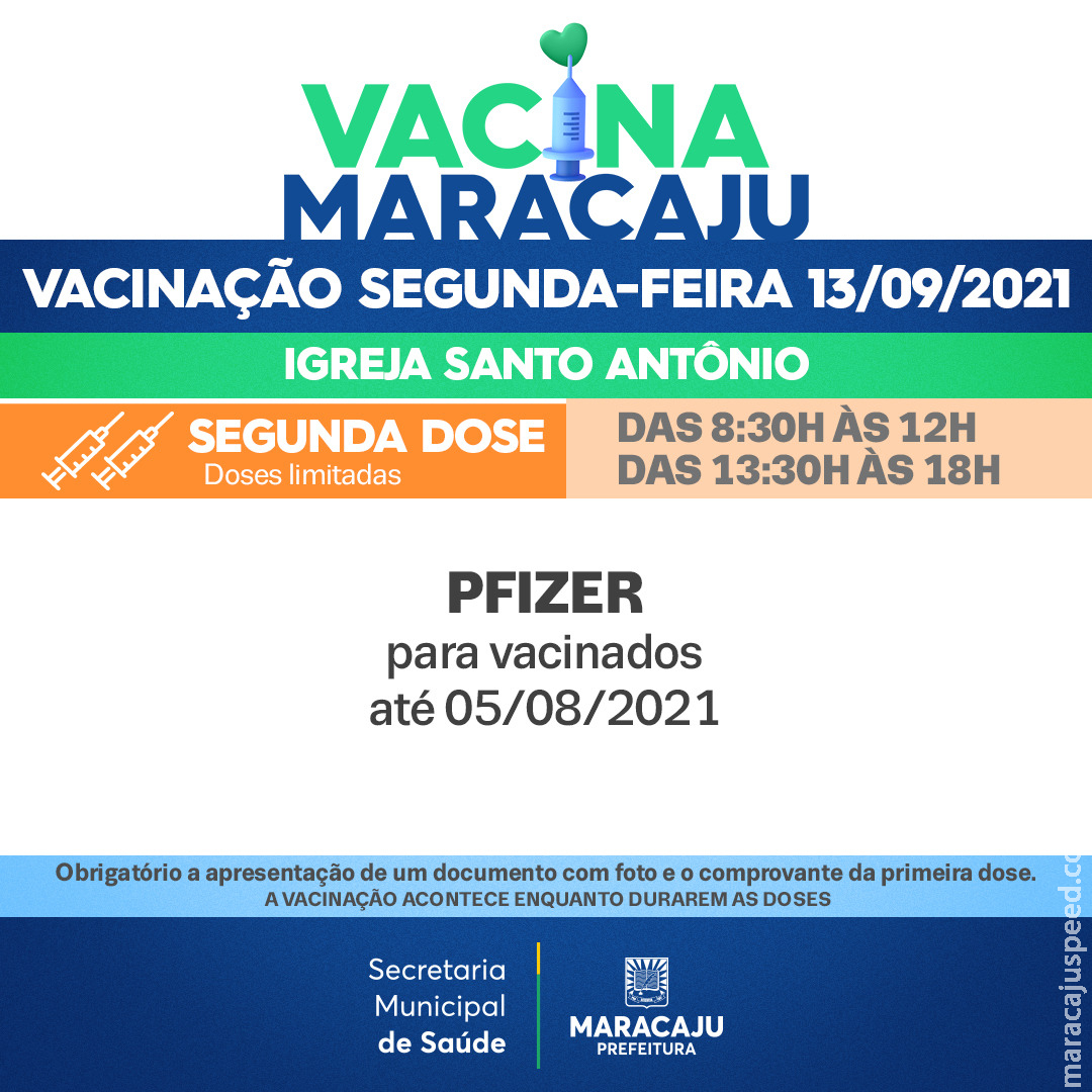 Vacinação: Saiba quais os públicos que irão se vacinar nesta segunda-feira (13)