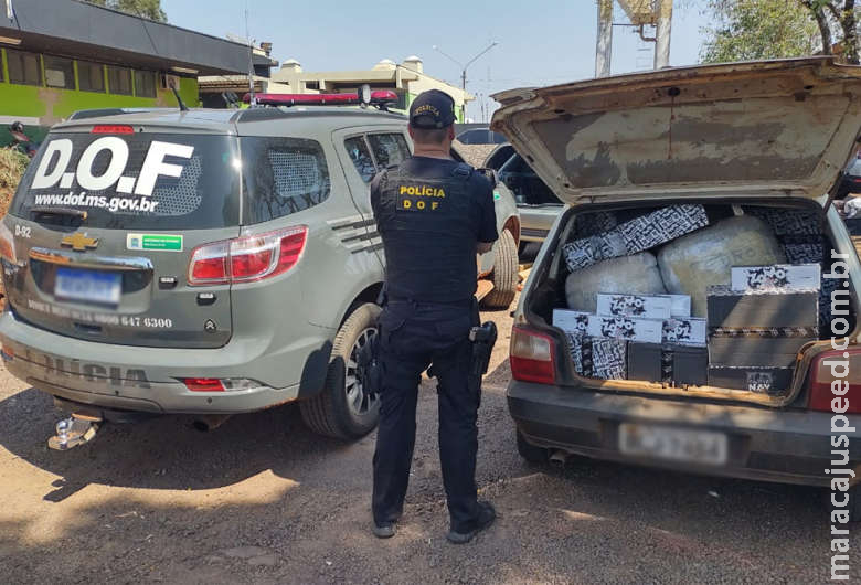 Veículos "recheados de contrabando" são apreendidos pelo DOF Veículos "recheados de contrabando" são apreendidos pelo DOF
