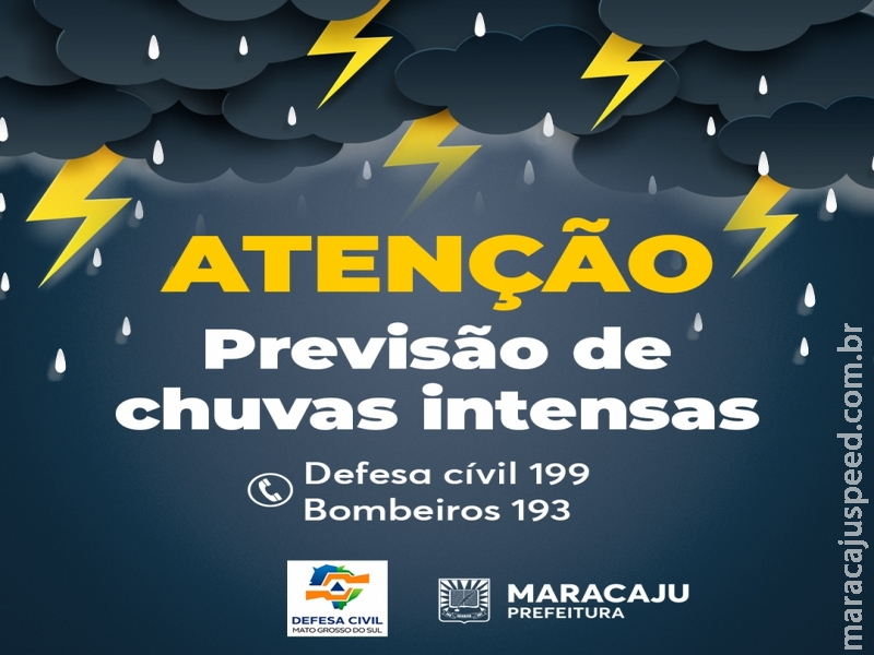 A Prefeitura de Maracaju informa um novo Alerta para chuvas intensas e ventos de até (50-100Km/h) A Prefeitura de Maracaju informa um novo Alerta para chuvas intensas e ventos de até (50-100Km/h)