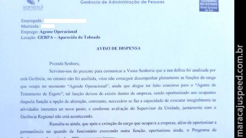 Após extinção de cargos, concursadas são realocadas em MS e demitidas, denuncia sindicato Após extinção de cargos, concursadas são realocadas em MS e demitidas, denuncia sindicato