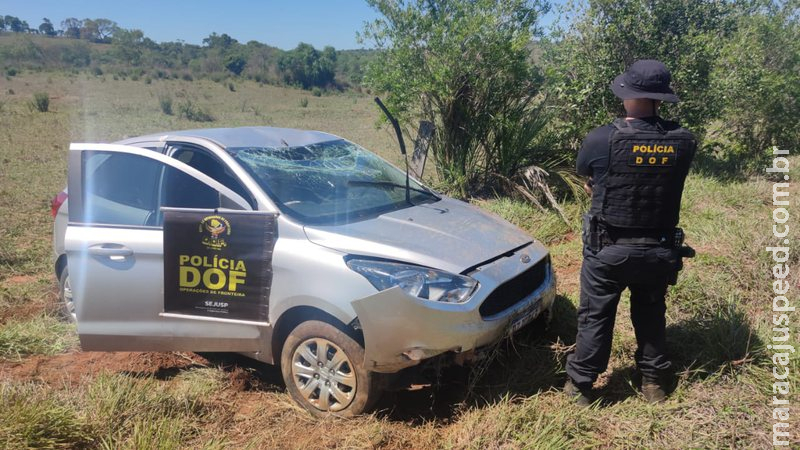 Carro furtado em Minas Gerais é recuperado após perseguição em MS Carro furtado em Minas Gerais é recuperado após perseguição em MS
