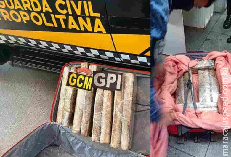 Jovem chora ao ser flagrada tentando embarcar em ônibus com maconha Jovem chora ao ser flagrada tentando embarcar em ônibus com maconha