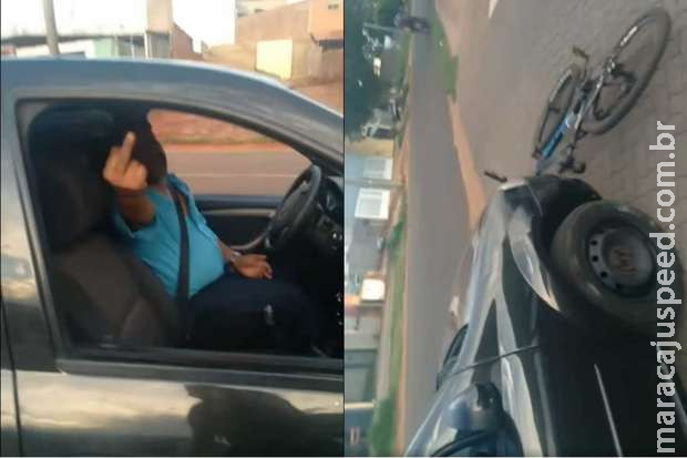 Machão tenta intimidar mulher, arrasta bicicleta e faz ameaça em Campo Grande Machão tenta intimidar mulher, arrasta bicicleta e faz ameaça em Campo Grande