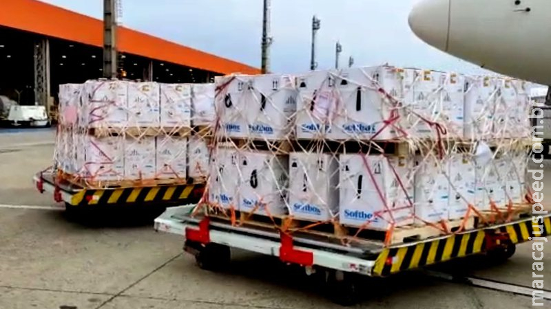 Mais de 3,6 milhões de vacinas da Pfizer chegam ao Brasil Mais de 3,6 milhões de vacinas da Pfizer chegam ao Brasil