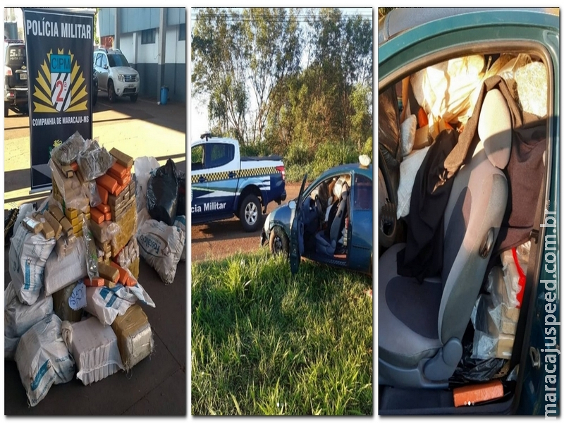 Maracaju: Polícia Militar apreende veículo carregado com quase meia tonelada de maconha e 62 kg da super maconha Skank Maracaju: Polícia Militar apreende veículo carregado com quase meia tonelada de maconha e 62 kg da super maconha Skank