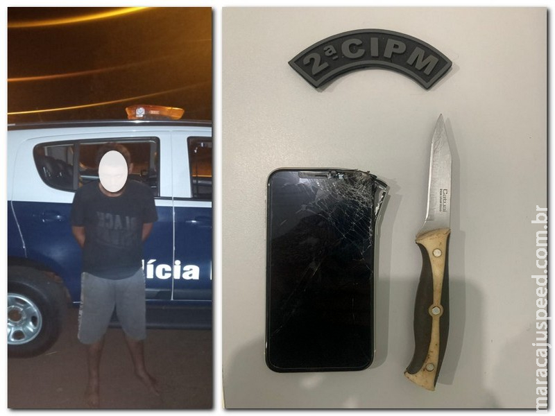 Maracaju: Polícia Militar prende em flagrante autor de roubo, que utilizou faca para ameaçar vítima do sexo feminino gestante, enquanto caminhava na Av. Mário Correa Maracaju: Polícia Militar prende em flagrante autor de roubo, que utilizou faca para ameaçar vítima do sexo feminino gestante, enquanto caminhava na Av. Mário Correa