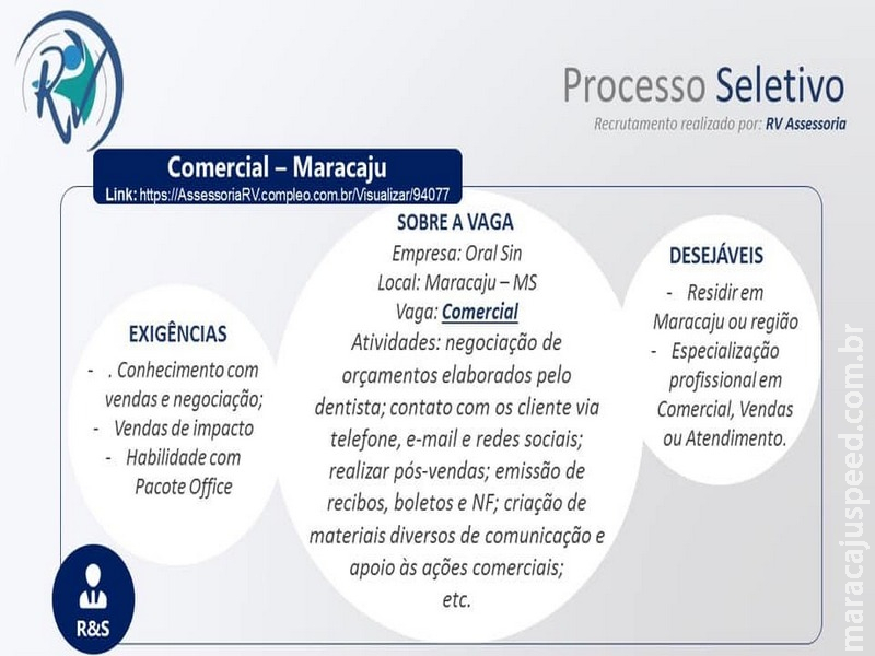 Maracaju: Vagas de emprego área comercial Maracaju: Vagas de emprego área comercial