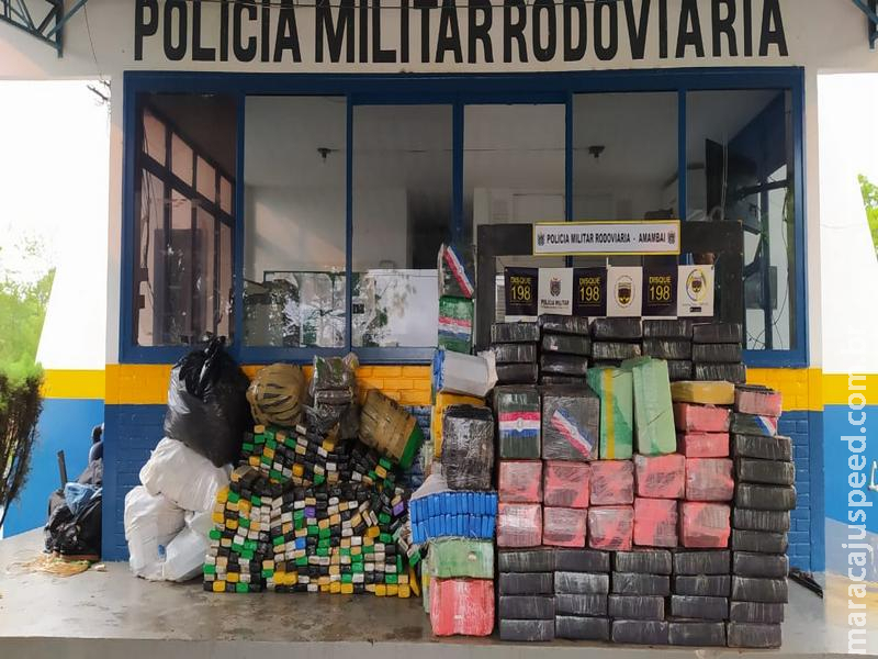 PMR APREENDE MAIS DE DUAS TONELADAS DE MACONHA E RECUPERA VEÍCULO ROUBADO