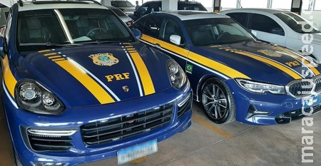 PRF/MS apresenta viaturas de luxo apreendidas do crime organizado PRF/MS apresenta viaturas de luxo apreendidas do crime organizado