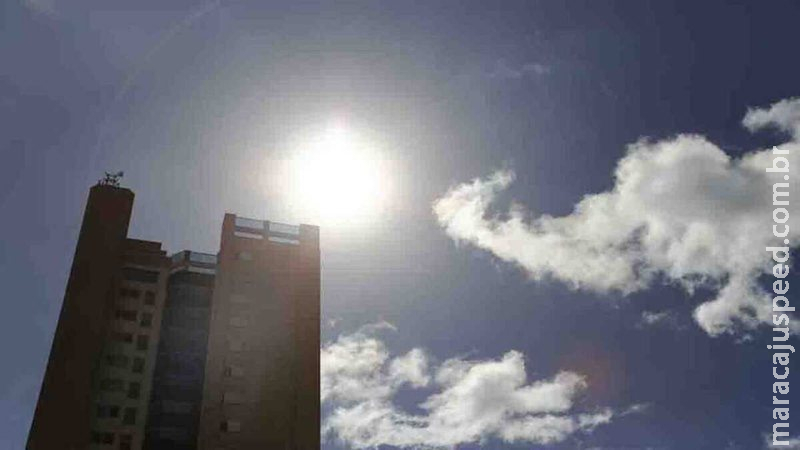 Quarta-feira será de tempo firme com sol entre nuvens e máxima de 38ºC em MS