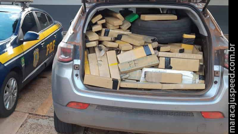 Utilizando carro roubado, homem é preso com quase uma tonelada de maconha em MS Utilizando carro roubado, homem é preso com quase uma tonelada de maconha em MS