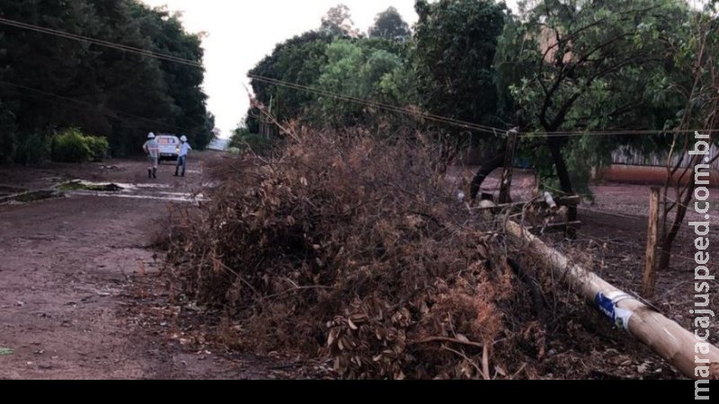 Ventos fortes de até 100 km/h causaram estragos em cidade de MS Ventos fortes de até 100 km/h causaram estragos em cidade de MS