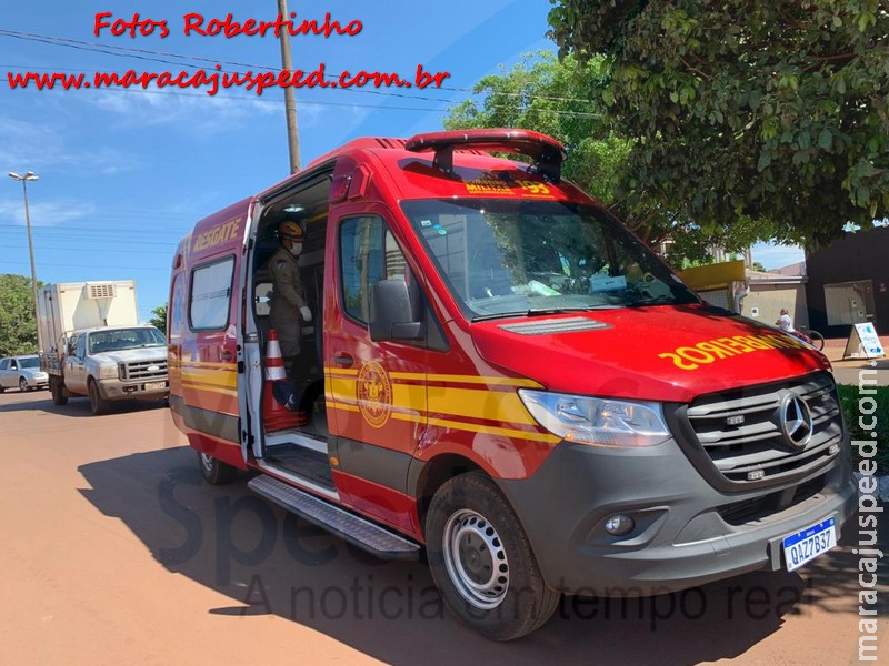 Maracaju: Bombeiros atendem ocorrência de atropelamento de idoso na AV. Marechal Deodoro