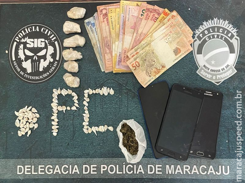 Maracaju: Polícia Civil prende três indivíduos em flagrante por tráfico de drogas
