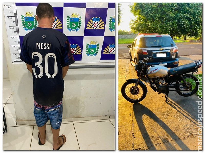 Maracaju: Polícia Militar detêm adolescente de apenas 16 anos de idade que estava empinando motocicleta no Conjunto Olídia Rocha