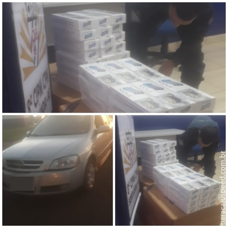 Marido e esposa são presos pela PM de Sidrolândia com carga de cigarros Marido e esposa são presos pela PM de Sidrolândia com carga de cigarros