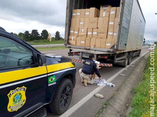 Motorista de MS é preso no Paraná com carga de cigarros avaliada em R$ 1 milhão Motorista de MS é preso no Paraná com carga de cigarros avaliada em R$ 1 milhão
