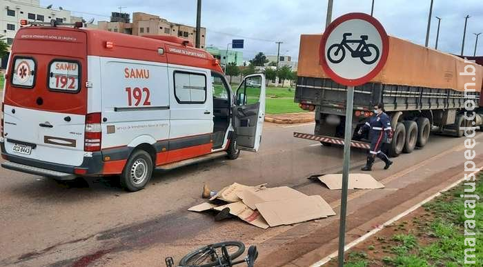 Notícia de ciclista com cabeça arrancada por caminhão é de MT 