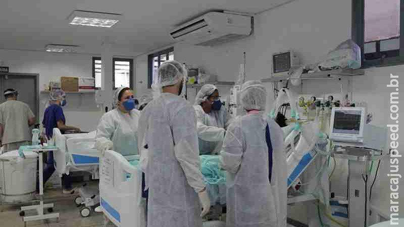 Ocupação de leitos de UTI com pacientes de Covid-19 volta a 100% em Dourados Ocupação de leitos de UTI com pacientes de Covid-19 volta a 100% em Dourados