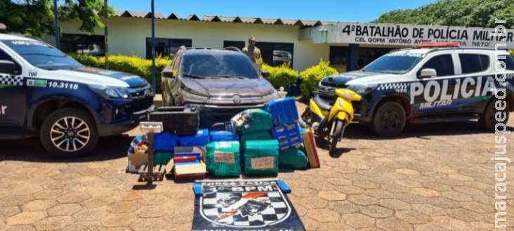 Polícia apreende mais de meia tonelada de maconha após abordagem na MS-164 Polícia apreende mais de meia tonelada de maconha após abordagem na MS-164
