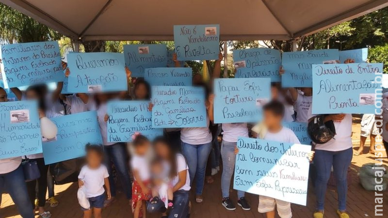 Presos fazem greve de fome e familiares protestam em frente à Gameleira em Campo Grande Presos fazem greve de fome e familiares protestam em frente à Gameleira em Campo Grande