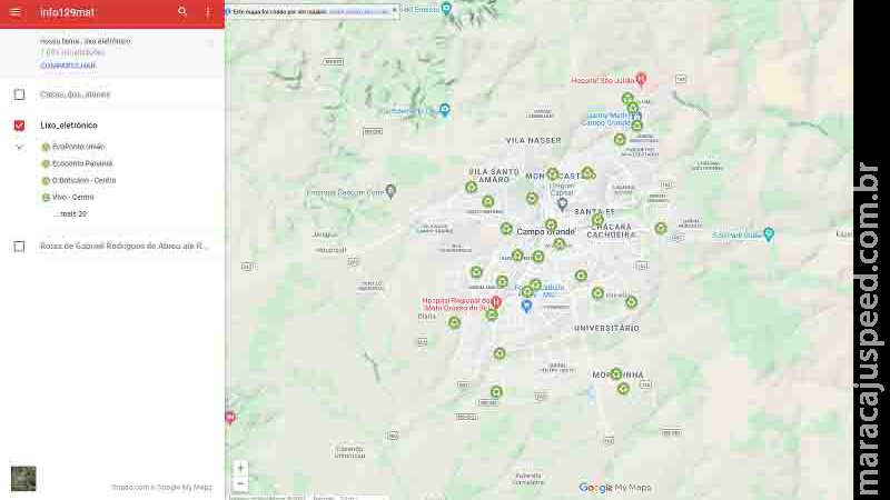 Projeto cria mapa para coleta de lixo eletrônico em Campo Grande; confira