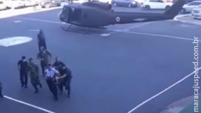 Sobrevivente de queda de helicóptero no Paraguai foi levado sem maca para hospital Sobrevivente de queda de helicóptero no Paraguai foi levado sem maca para hospital