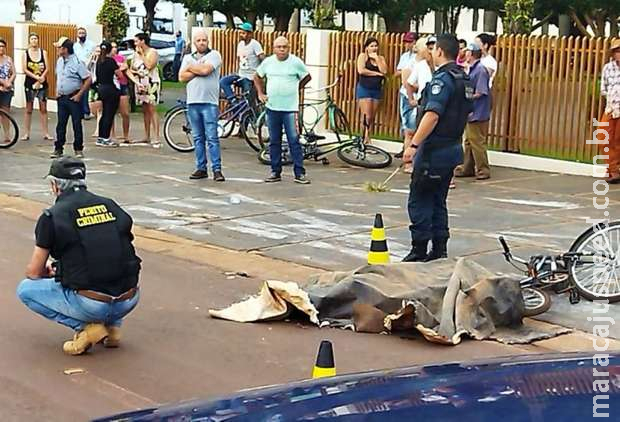 Trabalhadora em bicicleta morre esmagada por caminhão em Itaporã