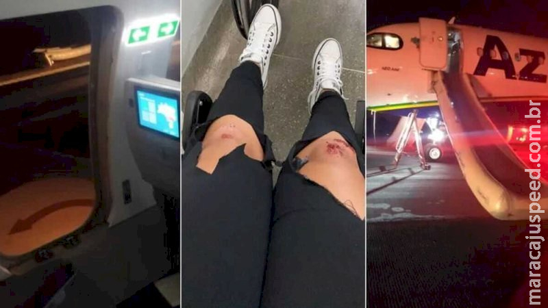 Voo é abortado e alguns passageiros ficam feridos ao desembarcarem por escorregador de emergência Voo é abortado e alguns passageiros ficam feridos ao desembarcarem por escorregador de emergência