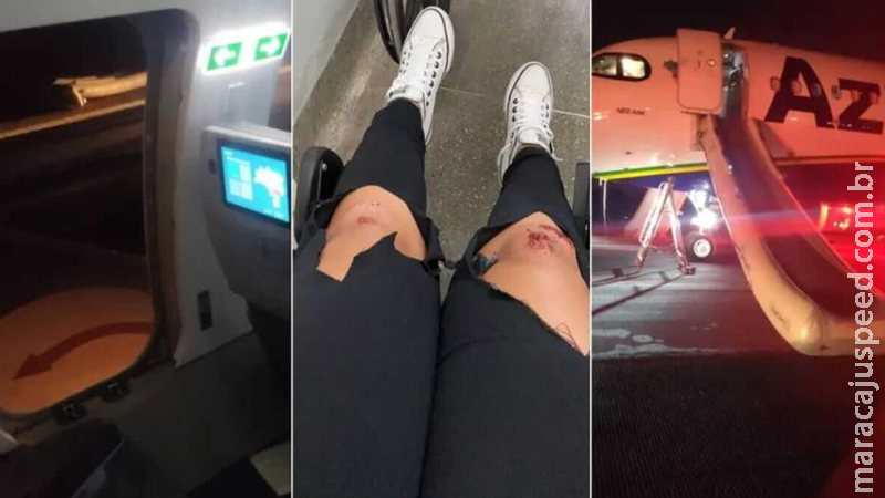 Voo é abortado e alguns passageiros ficam feridos ao desembarcarem por escorregador de emergência Voo é abortado e alguns passageiros ficam feridos ao desembarcarem por escorregador de emergência