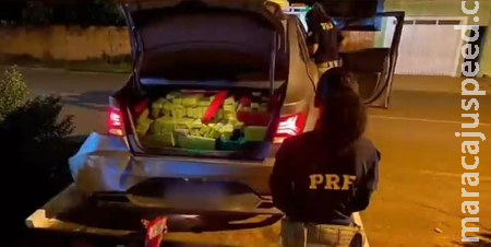 Depois de perseguição PRF apreende 988 Kg de maconha em Sidrolândia