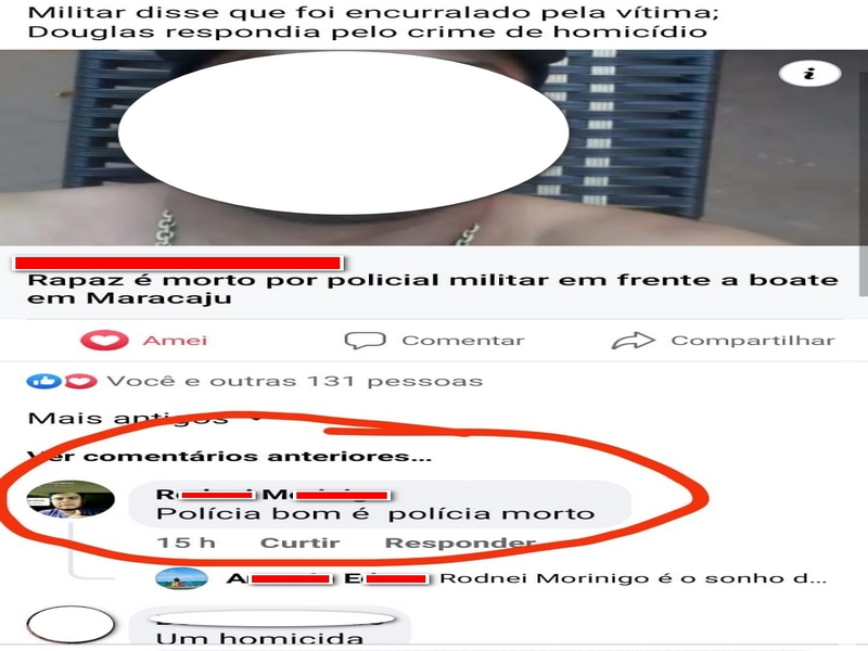 Guia Lopes da Laguna: Homem que comentou em matéria de rede social que “Polícia Bom é Polícia Morto”, estava com mandado de prisão em aberto e foi preso Guia Lopes da Laguna: Homem que comentou em matéria de rede social que “Polícia Bom é Polícia Morto”, estava com mandado de prisão em aberto e foi preso