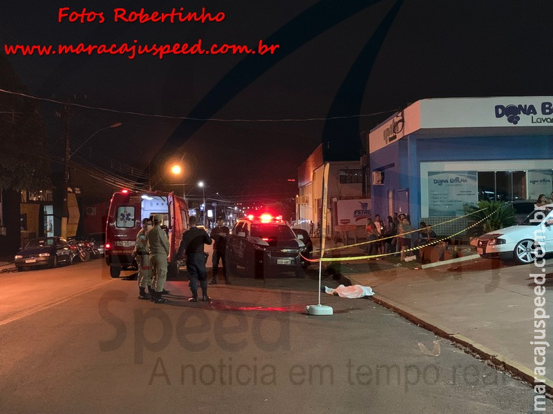 Homem é assassinado a tiros na região central de Maracaju Homem é assassinado a tiros na região central de Maracaju