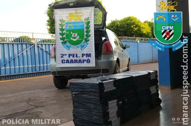 Motorista é flagrado pela PM com 200 pacotes de cigarros na Colônia Paulista Motorista é flagrado pela PM com 200 pacotes de cigarros na Colônia Paulista