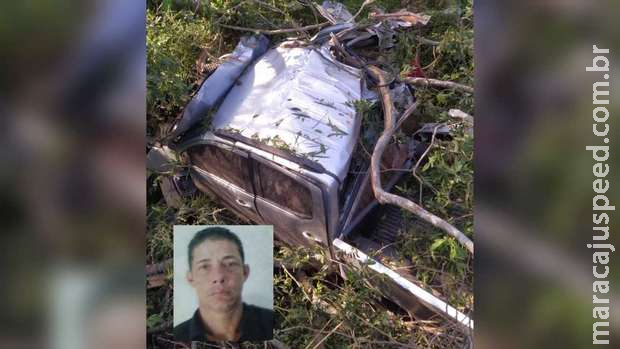 Passageiro morre após caminhonete capotar em Nioaque