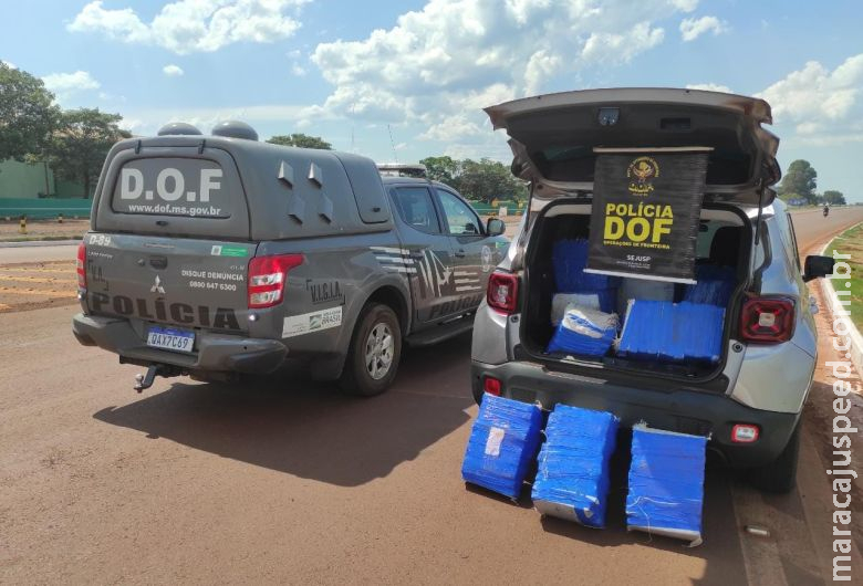 Traficante e batedor são presos com mais de 600 kg de drogas que levariam para GO 